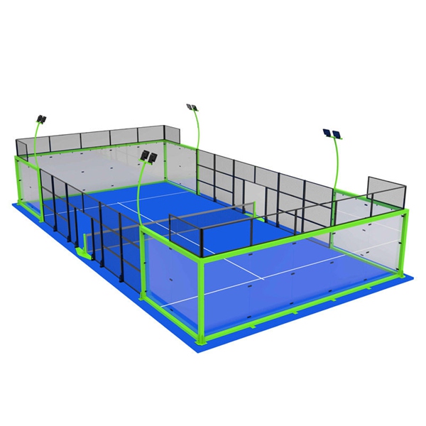 Padel Court 3D Render (Green Frame)